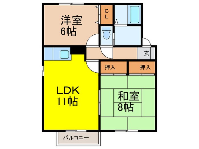 ﾌﾟﾘﾏﾍﾞｰﾗKの物件間取画像