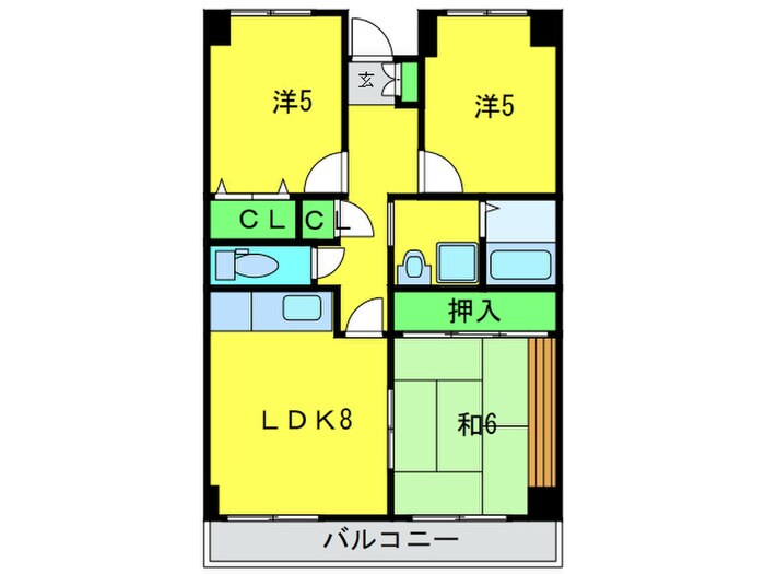 プレスト・コ－ト弐番館の物件間取画像