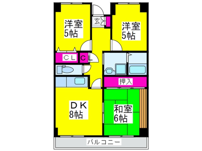 プレスト・コ－ト弐番館の物件間取画像