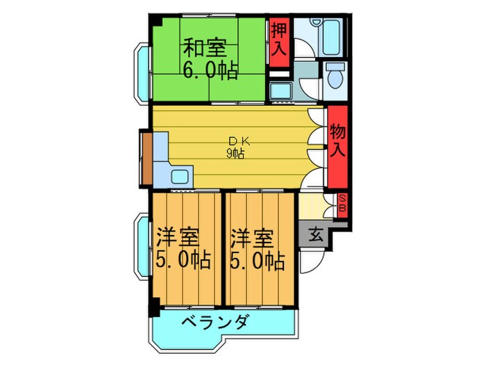 ハイロ－ズマンション２号館の物件間取画像