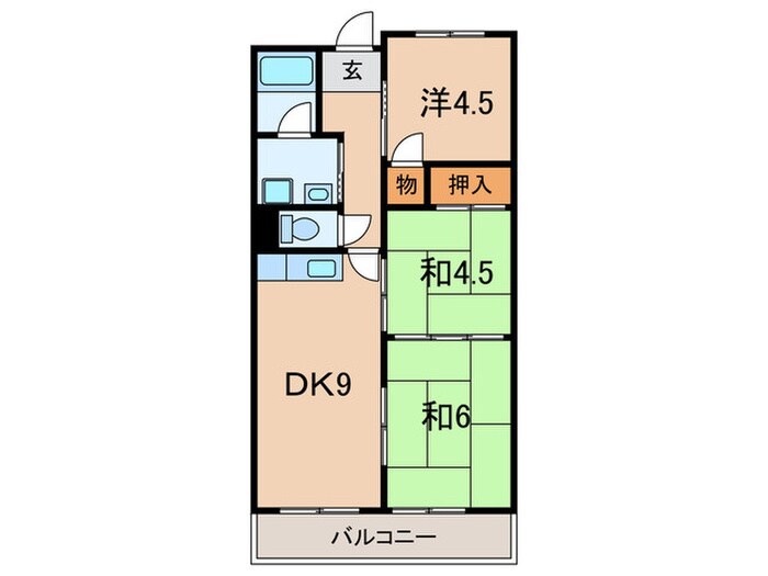 コーポ上口の物件間取画像