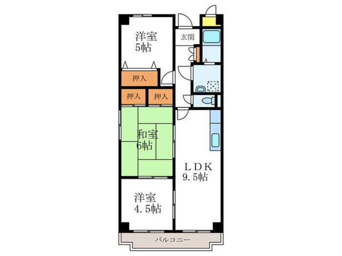 ドムール有栖川の物件間取画像
