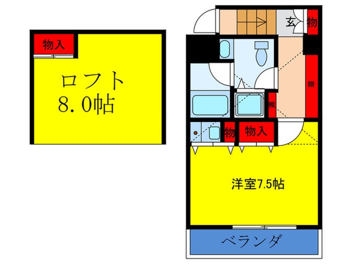 シャトレ上新庄の物件間取画像