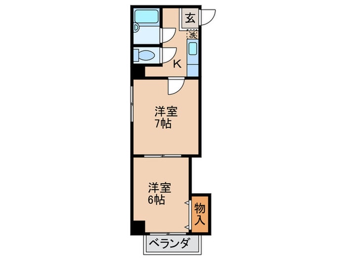 シャンポ－ル御所南の物件間取画像