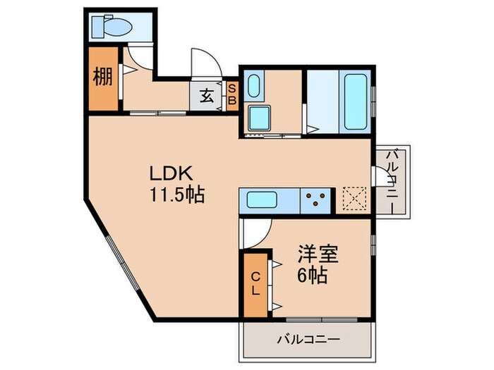 ヒルズ中山手の物件間取画像