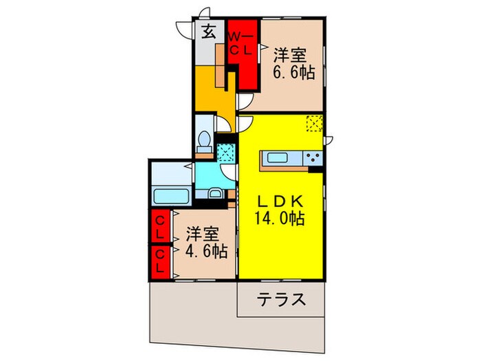 アヴニール箕面の物件間取画像