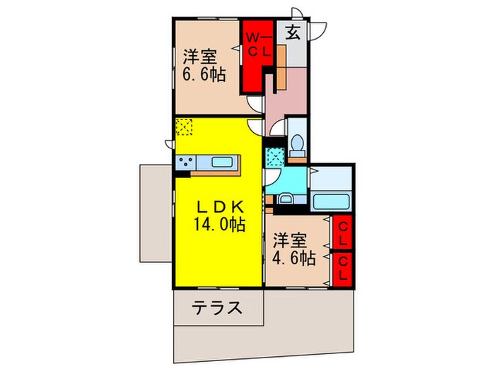 アヴニール箕面の物件間取画像