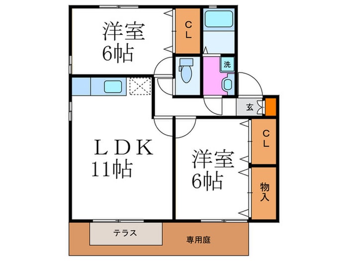 アドラブ－ル岩井の物件間取画像