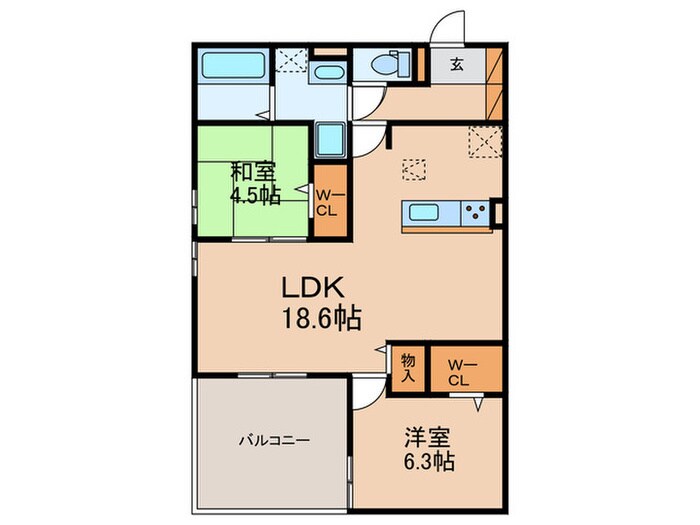 グリーンコート淡路の物件間取画像