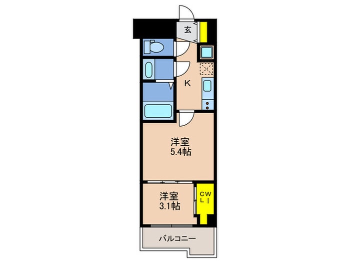 セレニテ兵庫エクラの物件間取画像