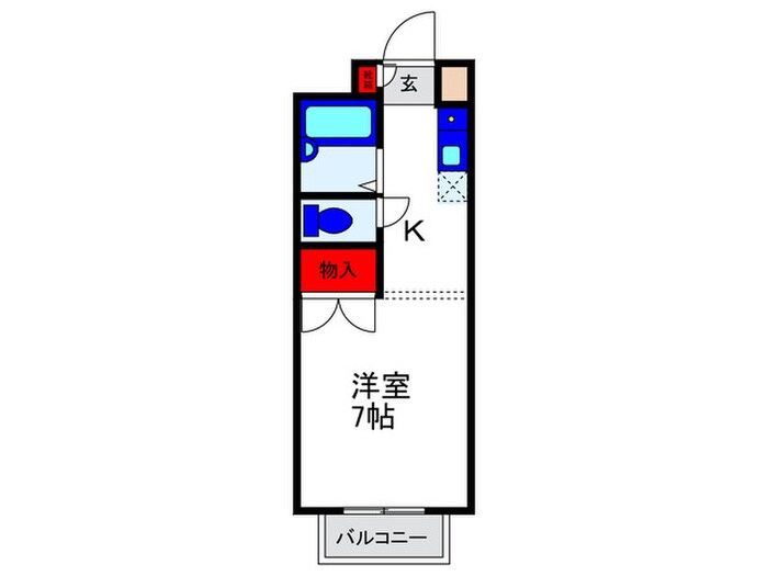 ｴｽﾃ-ﾄﾋﾟｱおぐら(1号室－5号室)の物件間取画像