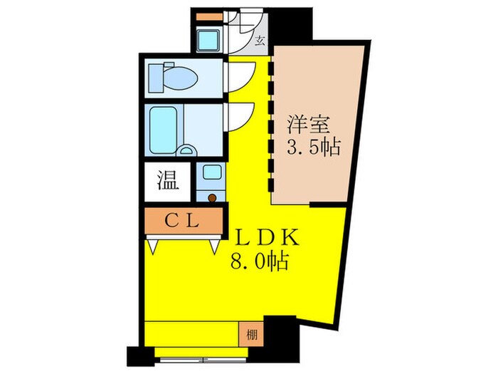 ステュディオ新御堂(1104)の物件間取画像