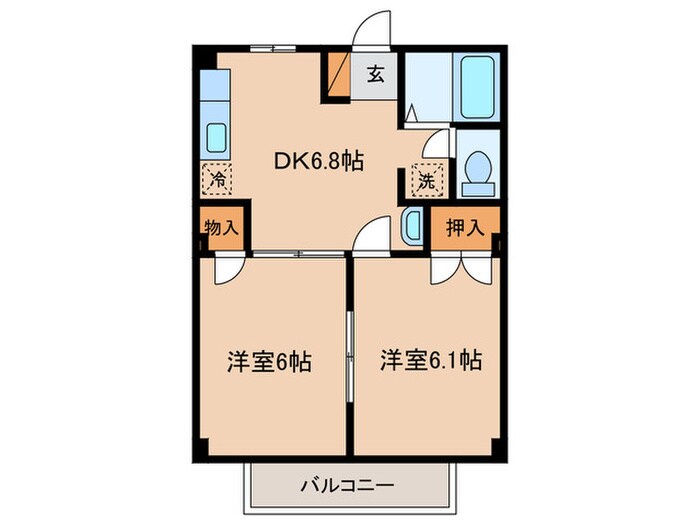 グリーンパークの物件間取画像