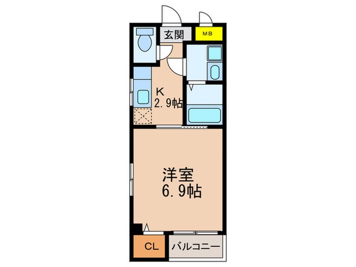 クィーンズコート天満の物件間取画像