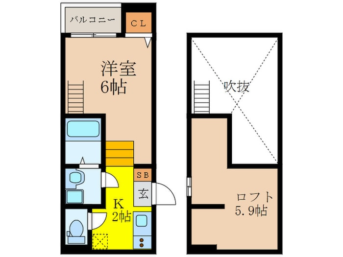 ハーモニーテラス西堤楠町の物件間取画像