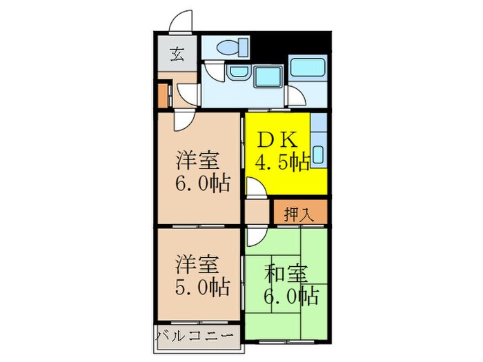 新大阪末広第1ﾊｲﾂの物件間取画像