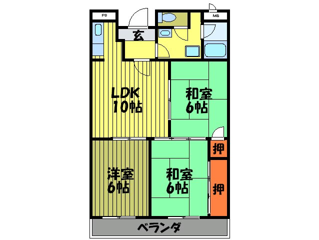 コンラッド寺川の物件間取画像