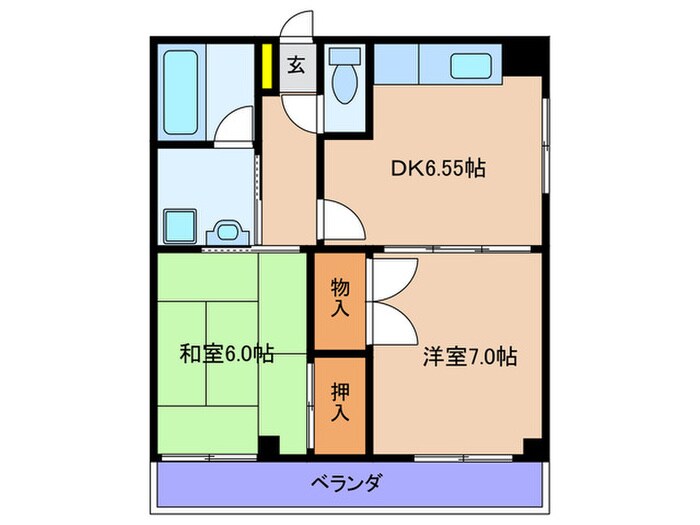 ロワールハイツの物件間取画像