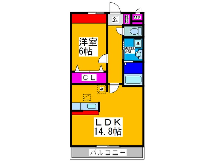 カーサフェリーチェの物件間取画像