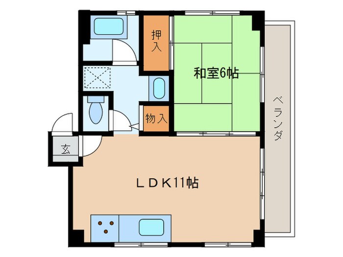 ティーズコート甲南山手の物件間取画像