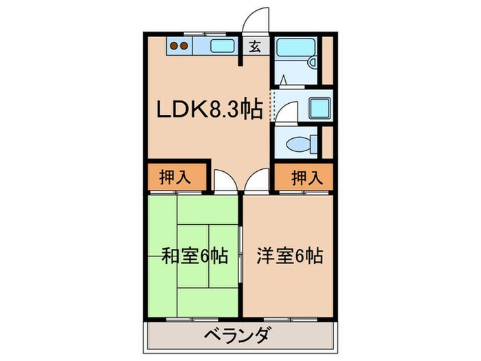 市隆ハイツ塚口の物件間取画像