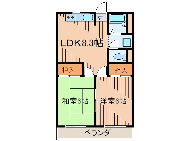 市隆ハイツ塚口の物件間取画像