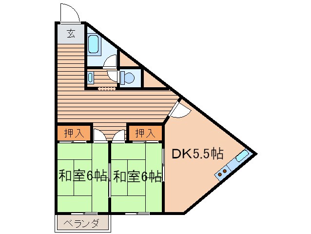 市隆ハイツ塚口の物件間取画像