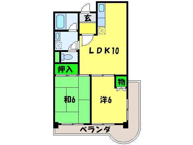 エスポワール住之江公園の物件間取画像