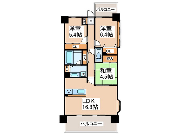 ﾗｲｵﾝｽﾞﾏﾝｼｮﾝ堺東（908）の物件間取画像