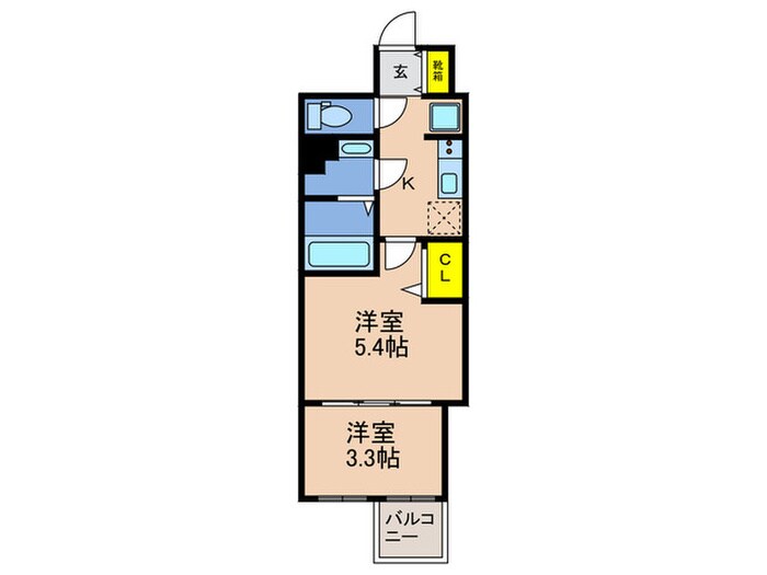 セレニテ神戸ミラクの物件間取画像