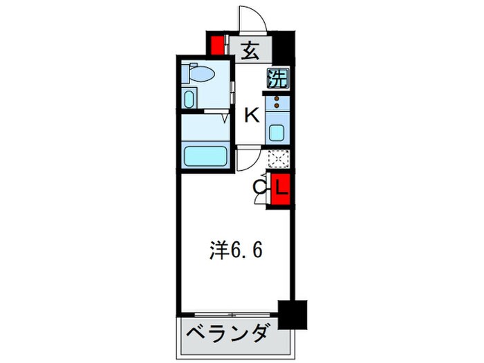 ｱｰﾃﾞﾝﾀﾜｰ本町ｲｰｽﾄの物件間取画像