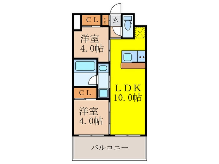 セレニテフラン新大阪の物件間取画像