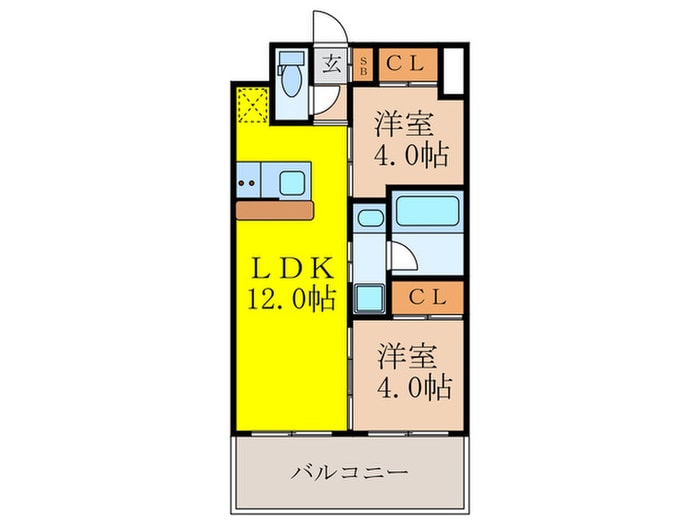 セレニテフラン新大阪の物件間取画像