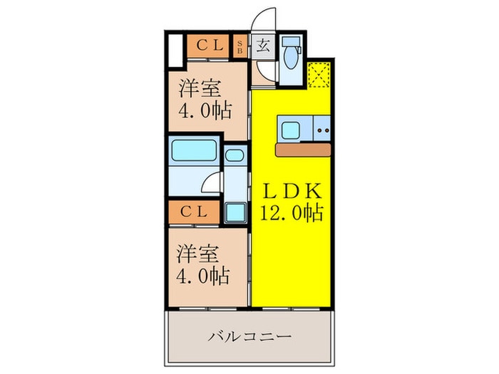 セレニテフラン新大阪の物件間取画像