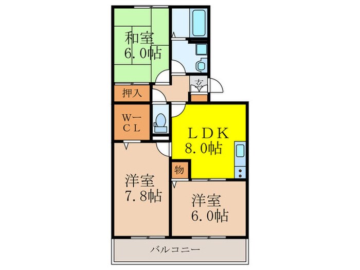 グリーンパーク豊中宮山の物件間取画像