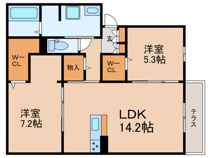 Maison de Espoir万代の物件間取画像