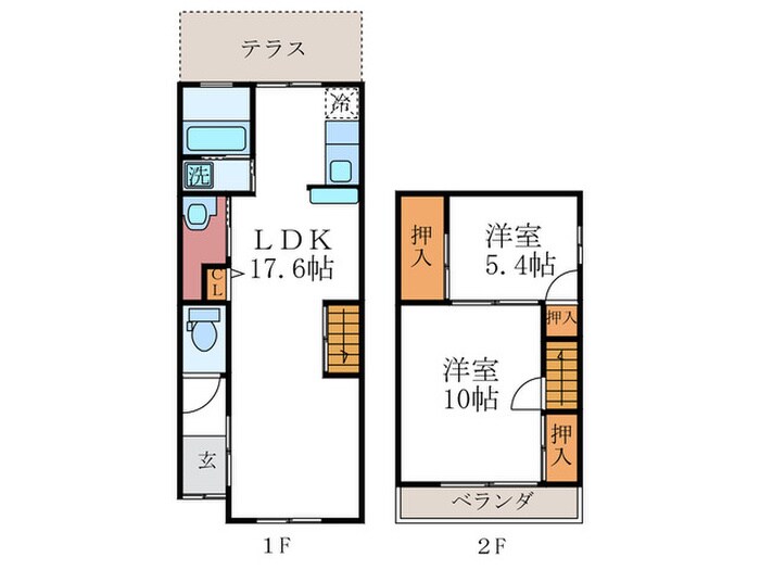 紫竹下本町33貸家の物件間取画像