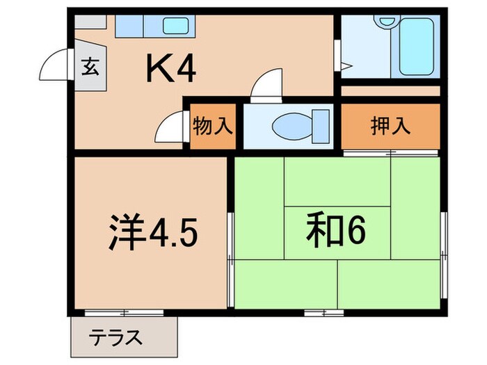 カーサ楠Ⅱの物件間取画像