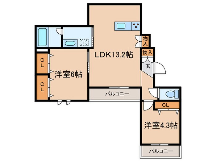 GRAND HEBEL 塚口の物件間取画像