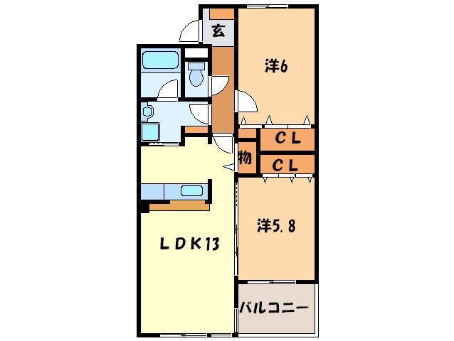 クオリティ－ナカハシの物件間取画像