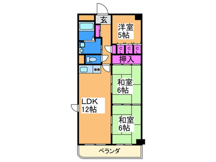 グランドパレス長居の物件間取画像