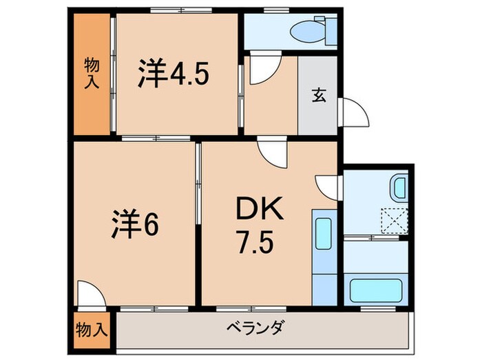 仲池ハイツの物件間取画像