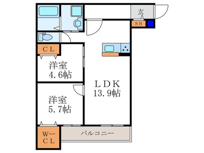 仮)Ｃａｓａ　Ｗｏｏｄ　壬生の物件間取画像