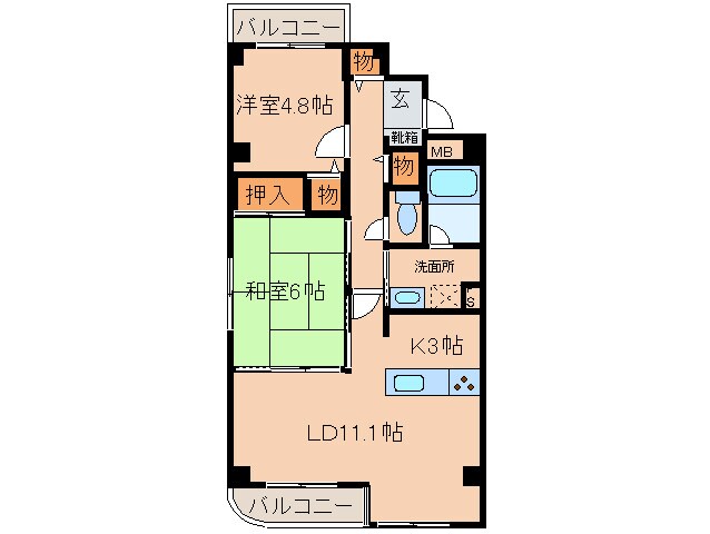 シャト－武庫之荘の物件間取画像