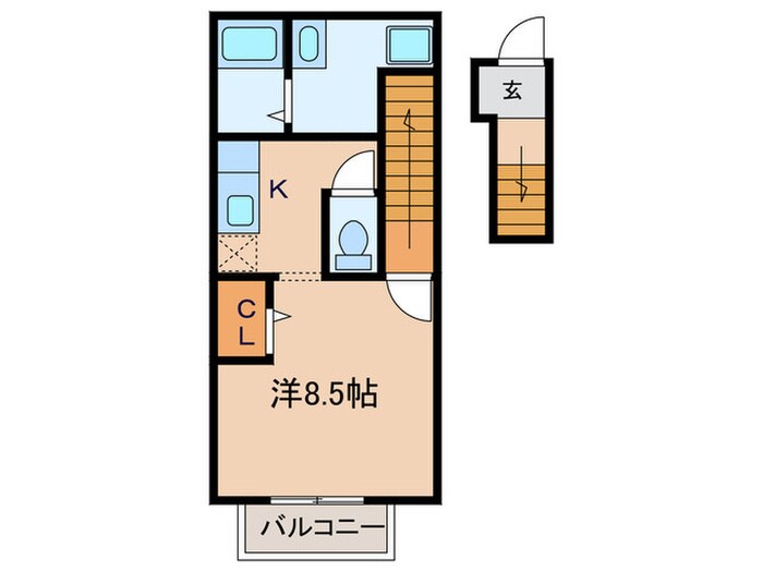 ユニベ－ル神戸の物件間取画像