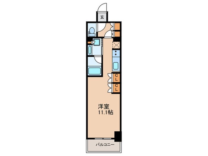 ﾌｧｲﾝﾚｼﾞﾃﾞﾝｽ大阪本町(702)の物件間取画像