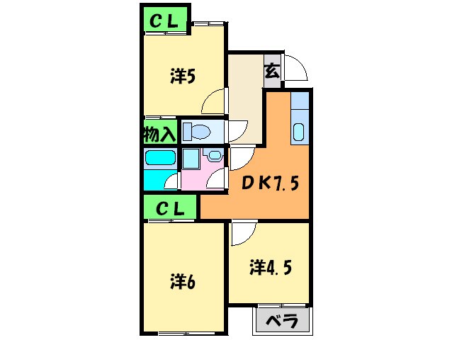 ラパンジ－ル住吉公園の物件間取画像