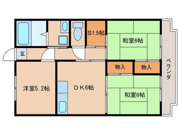 アルバラ－ドＭ1の物件間取画像