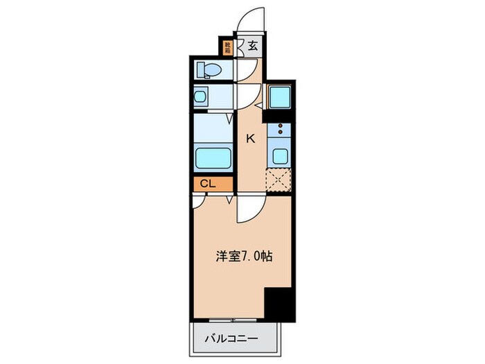 ﾚｵﾝｺﾝﾌｫｰﾄ大手前ﾗﾄｩｰﾙ（1402）の物件間取画像