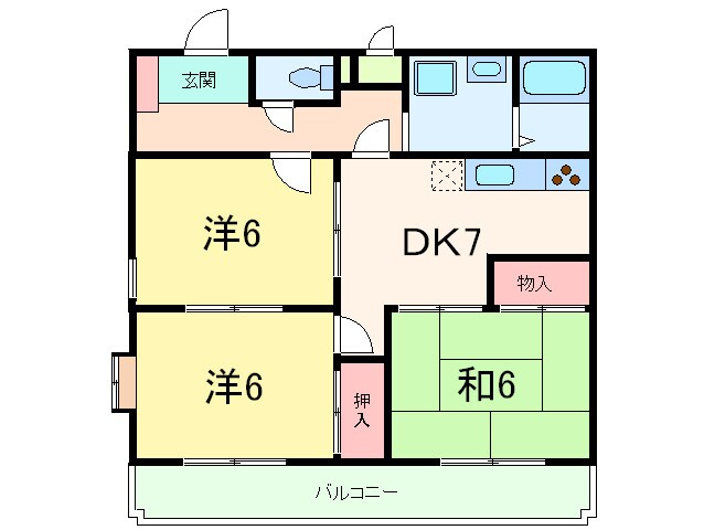 ハイム屋敷本の物件間取画像